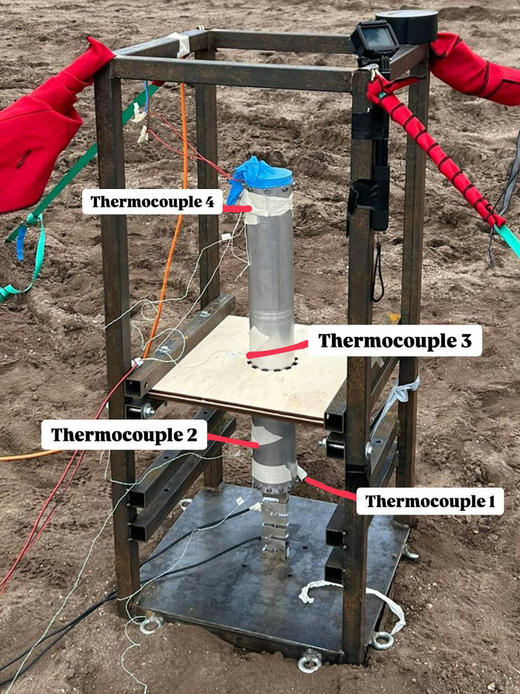 Thermocouple placements on the PB-51C motor