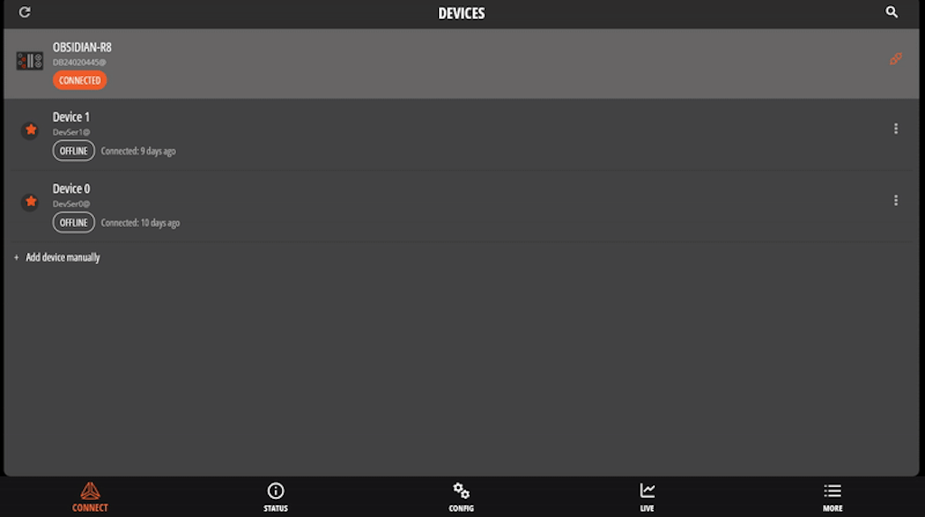 Channels and Subdevices section