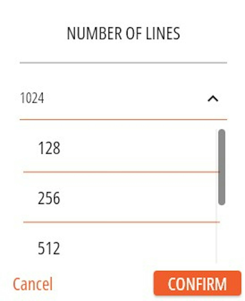 Number of lines