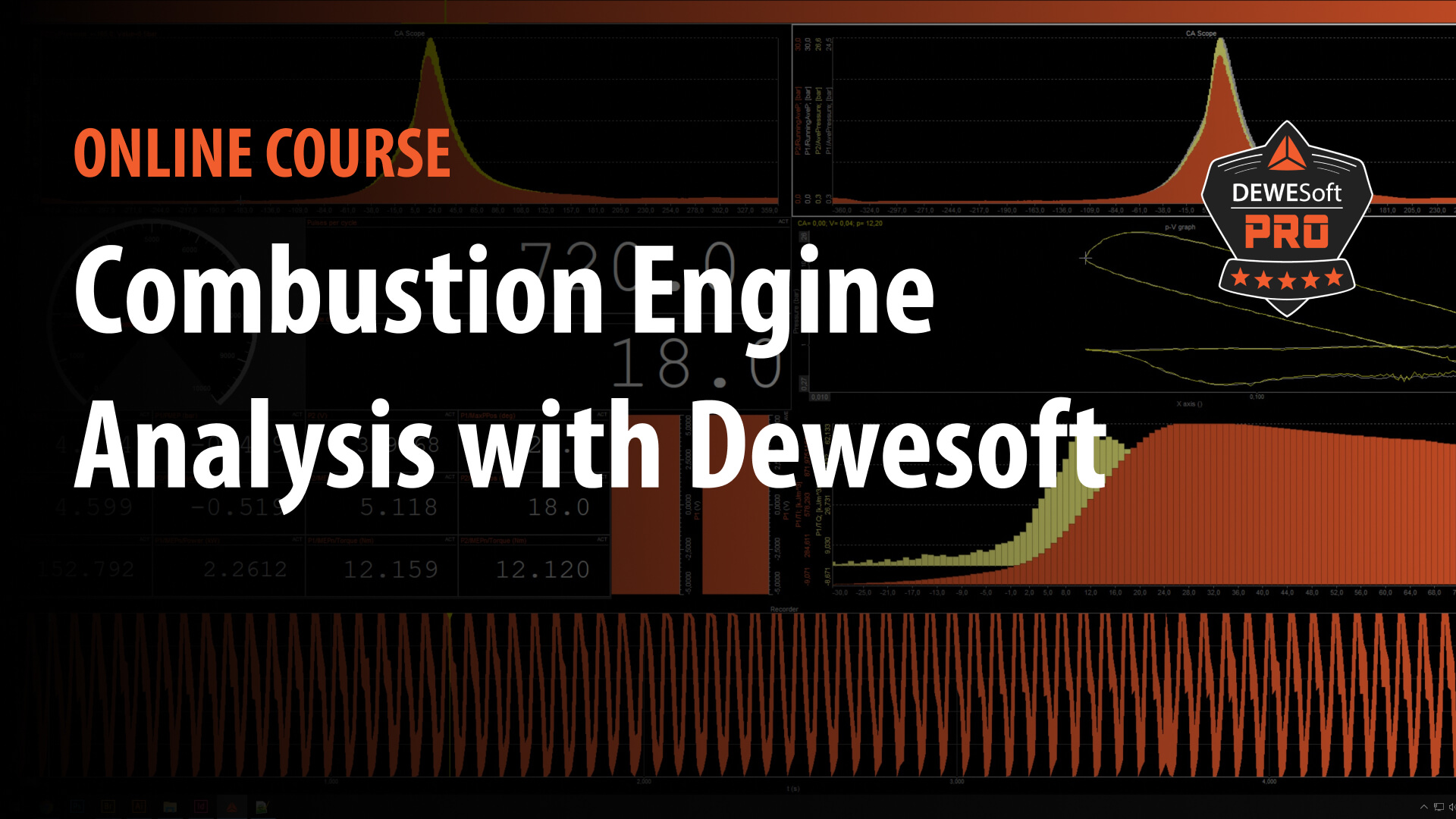 combustion engine analysis with dewesoft