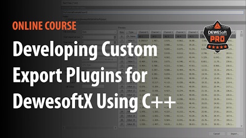 developing custom export plugins for dewesoft using C++
