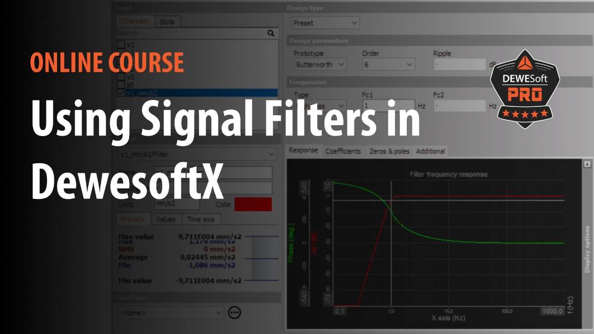 using signal filters in dewesoft