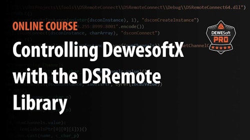 controlling dewesoftx with the dsremote library
