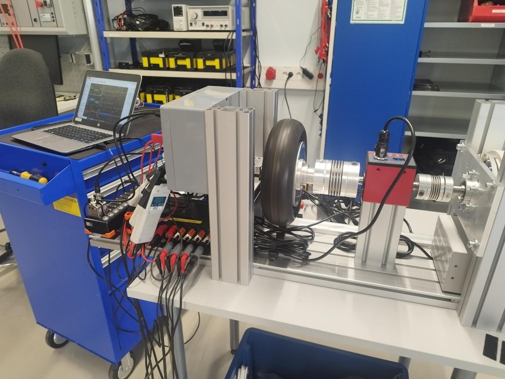 The BLDC motor power test bench.