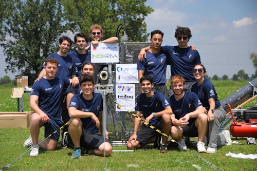 The team after the first successful static fire test.