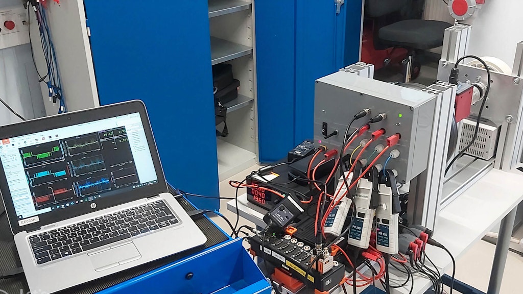 The BLDC motor power test bench.
