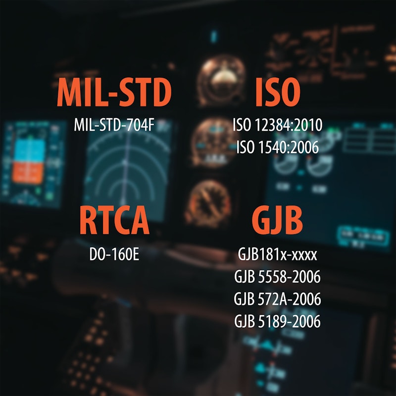 Aircraft electrical power testing standards - MIL-STD, ISO, RTCA, GJB