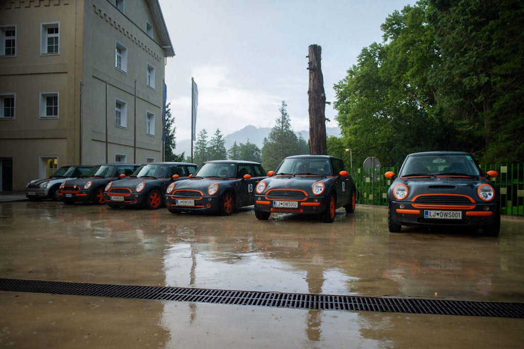 The cars at the heart of the challenge were the Mini Coopers.