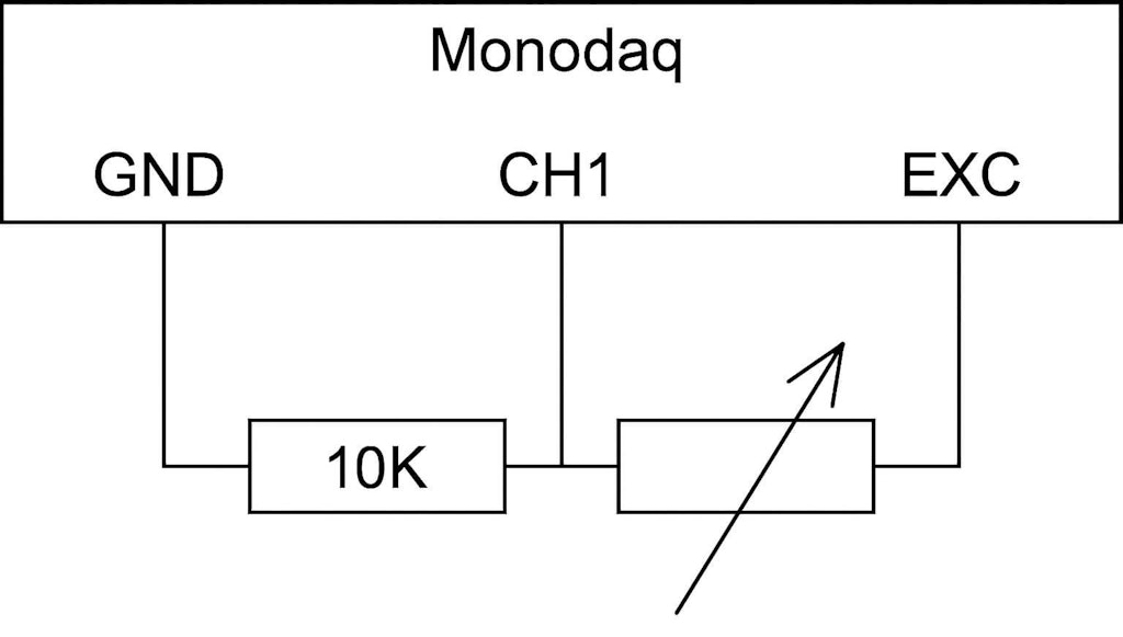 Wiring of the pressure sensor.