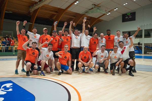 Dewesoft soccer match winning team at Measuremenmt Conference