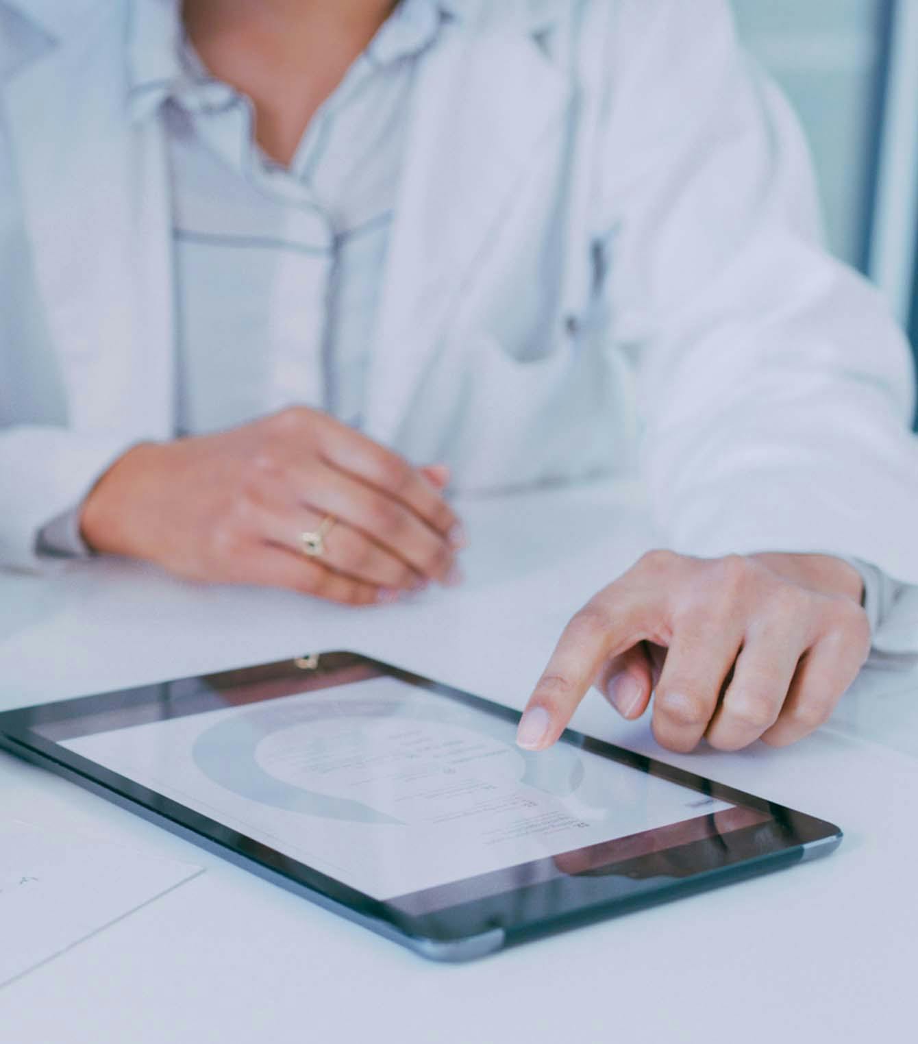 Patient Using an Ipad