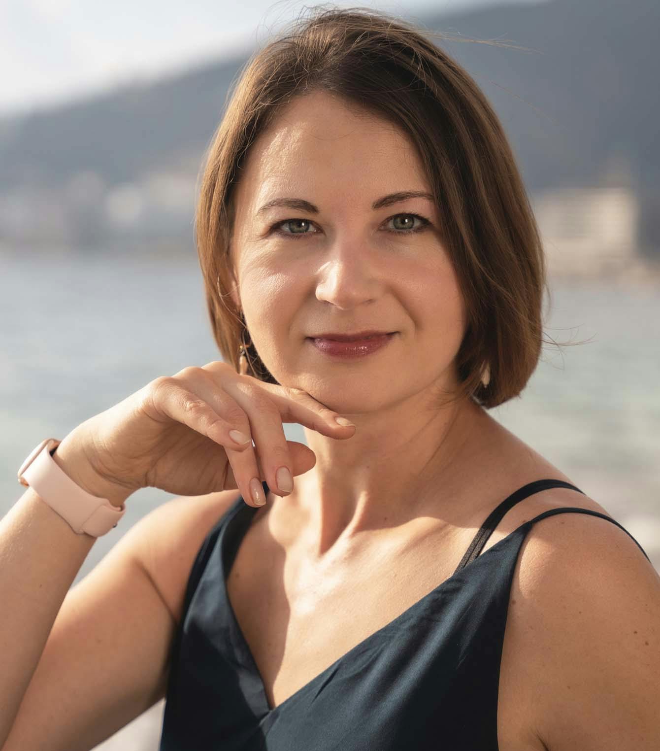 Beautiful woman with short hair