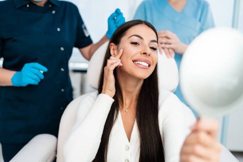 Woman Looking at Her Results