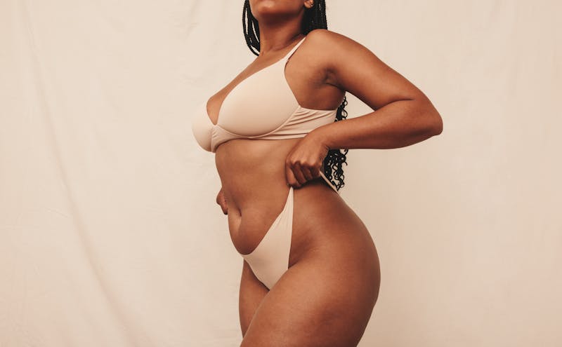 Woman in undergarments