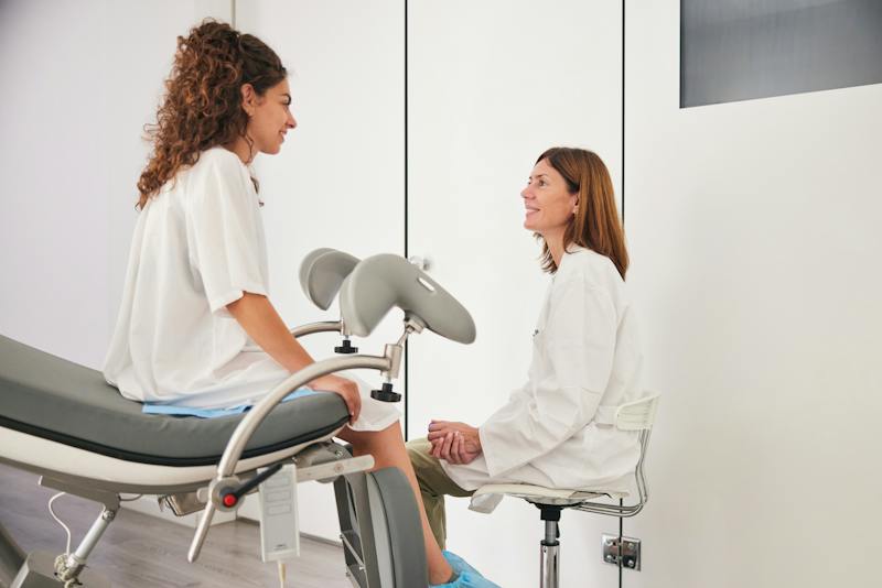 Patient speaking with doctor