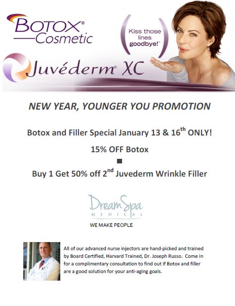 Dream Spa Medical Blog | Botox and Filler Promotion for the New Year