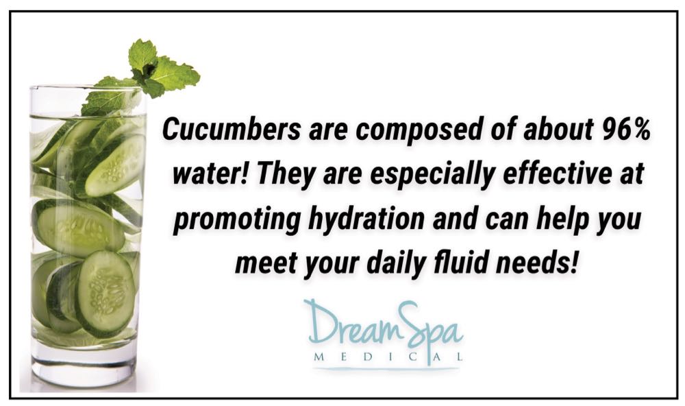 Dream Spa Medical Blog | Cucumbers Help Meet Daily Fluid Fluid Needs!