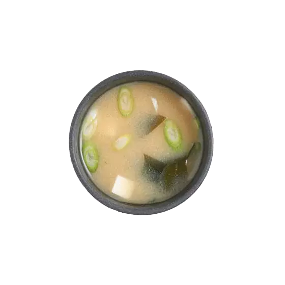miso soup in a pot served