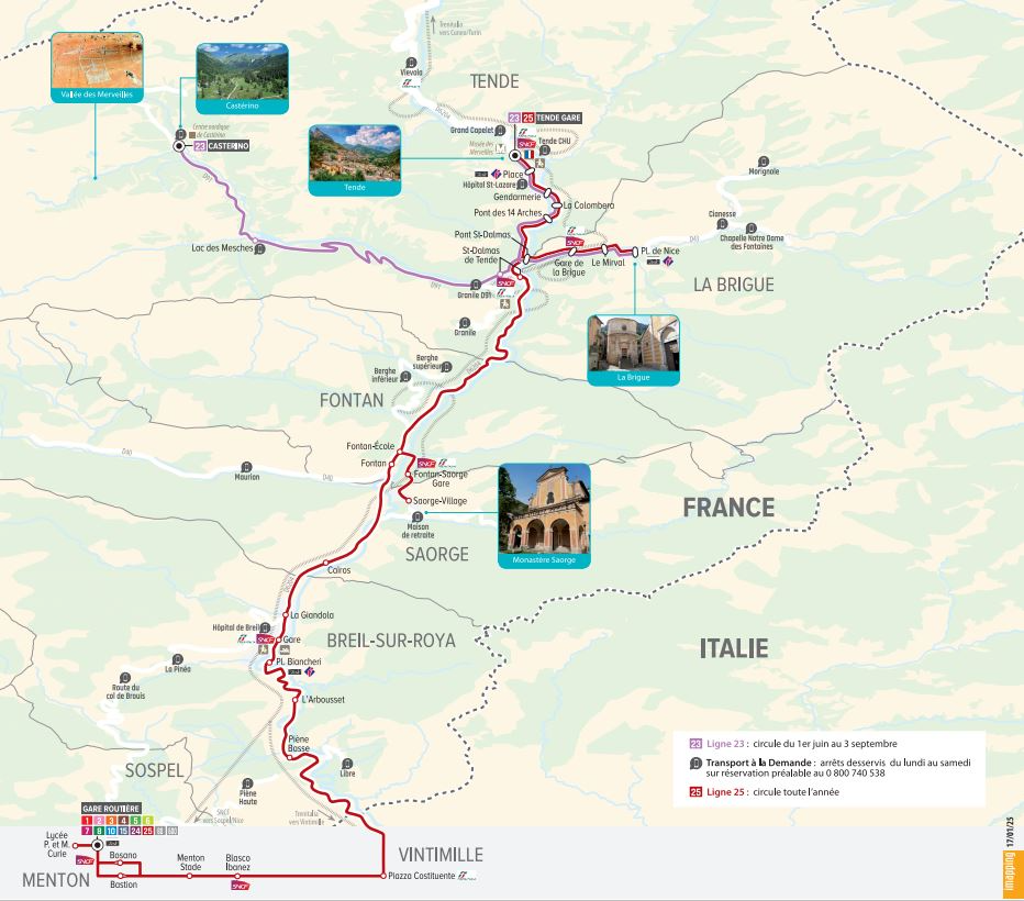 Plan du TAD Vallée de la Roya