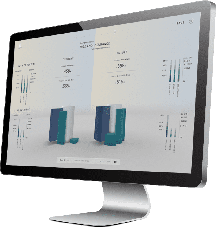 iMac displaying side-by-side comparison tool