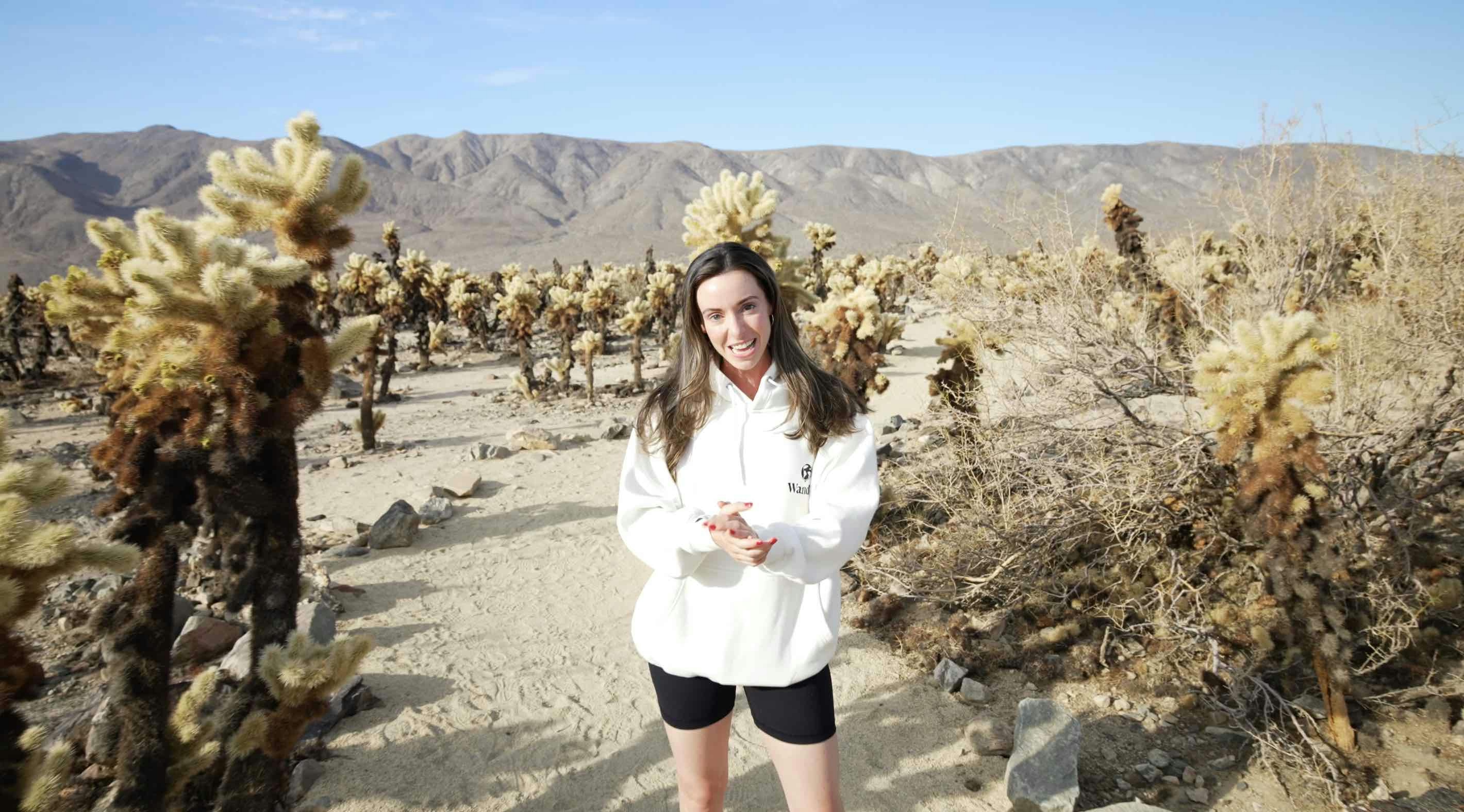 Image of guest in Wander hoodie