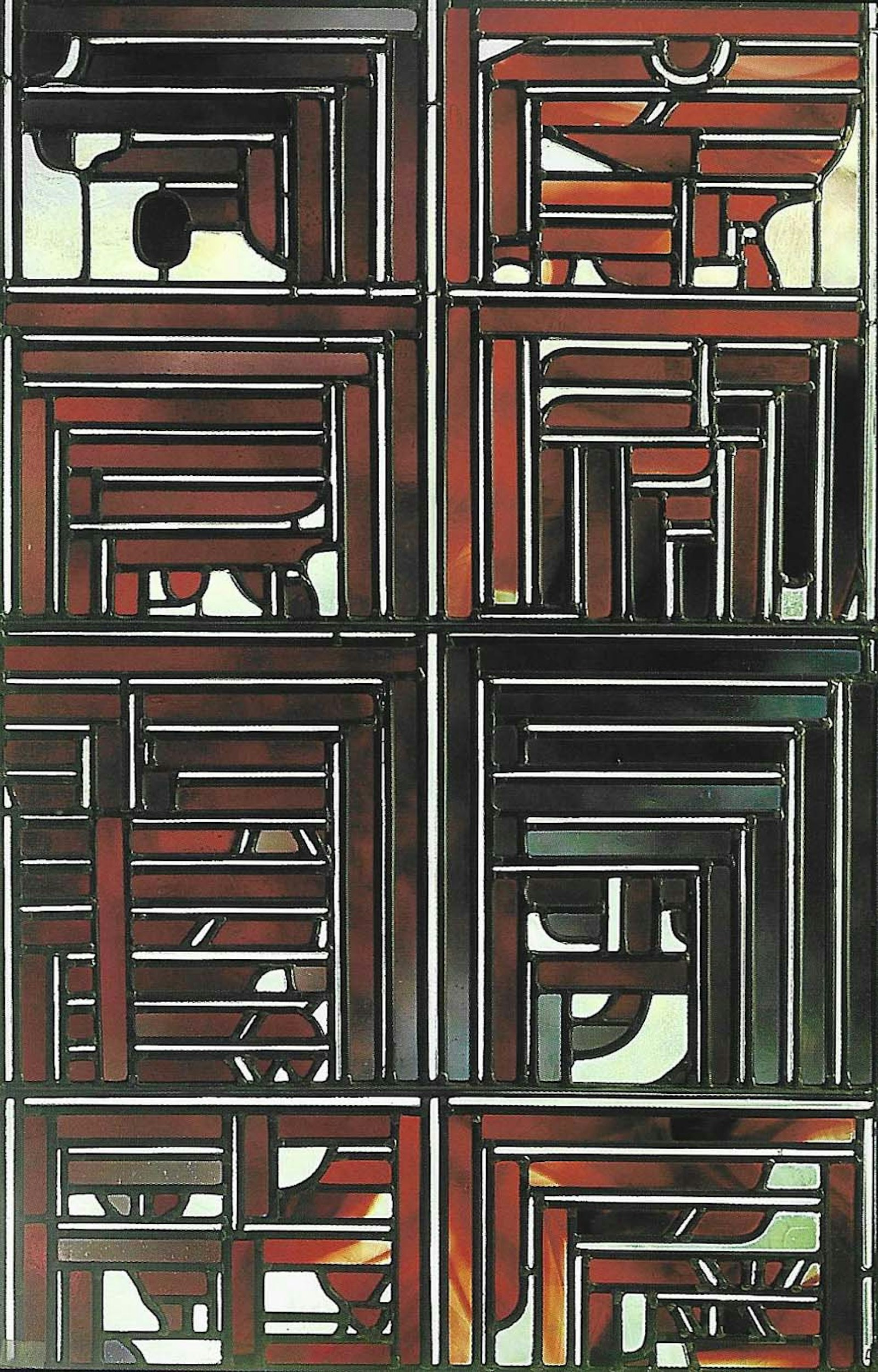 'Textiel' (detail), 1969; binnenraam in de textielcentrale van het ABVV, Gent; 700 X 400 cm;  © Lieven Herreman