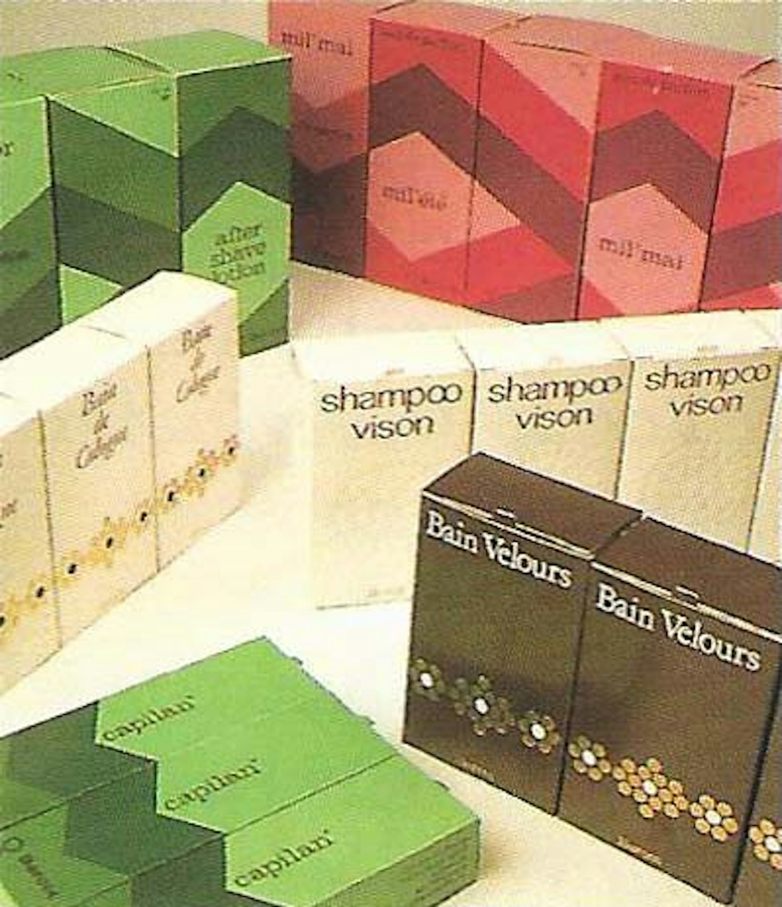 Packaging for cosmetics, 1960-1970