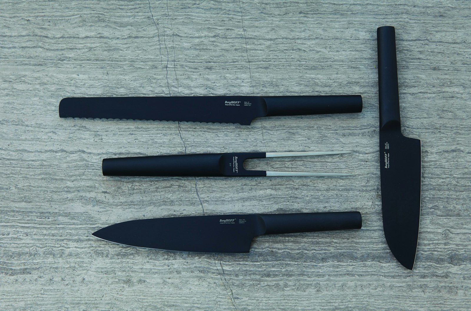 BergHOFF Ron 4pc Knife Set Black, 4 Knives