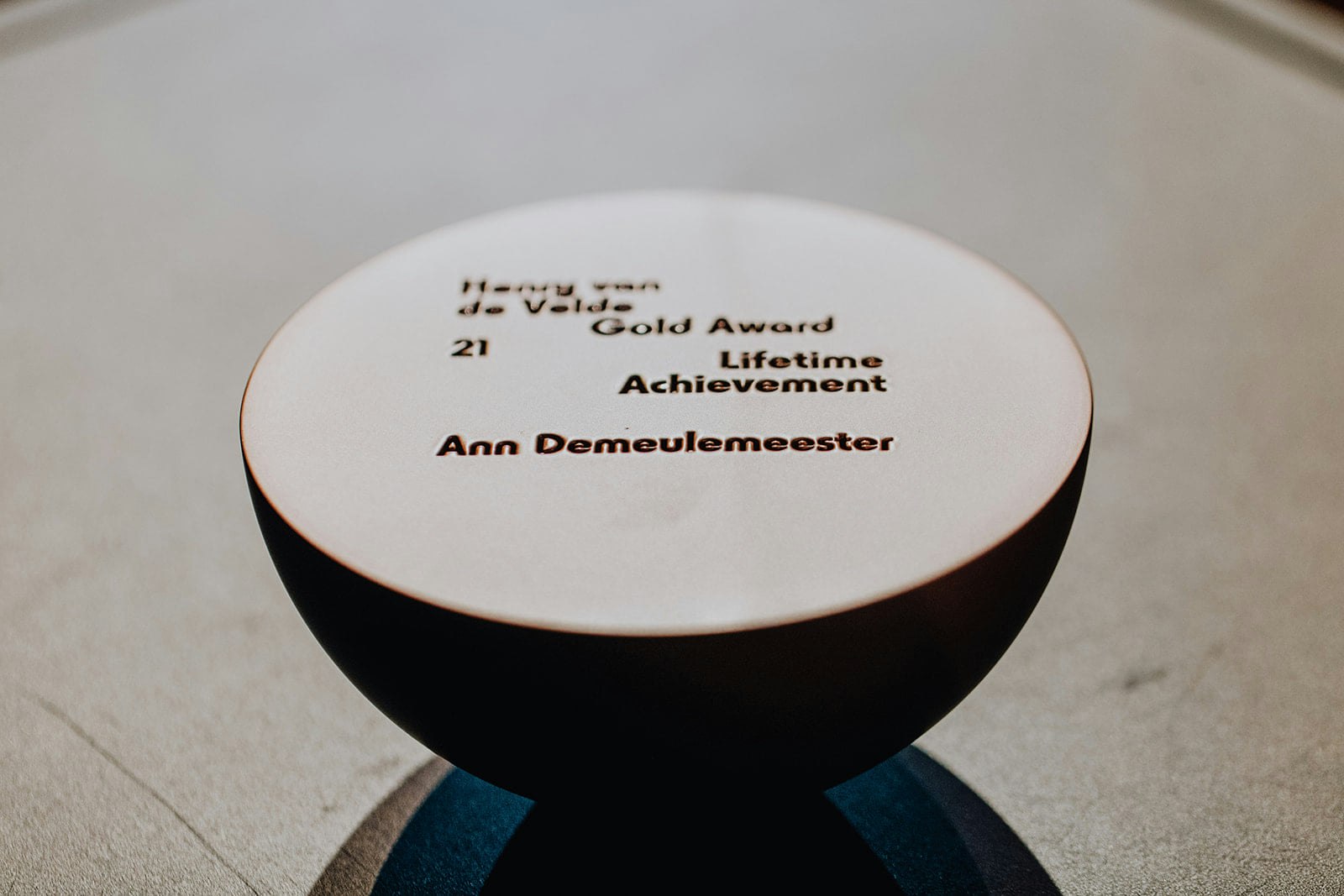 De Henry van de Velde Awards trofee (2021)