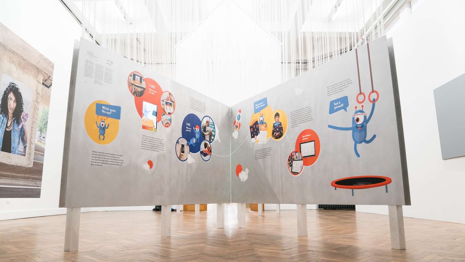 The Sportkompas display at the exhibition