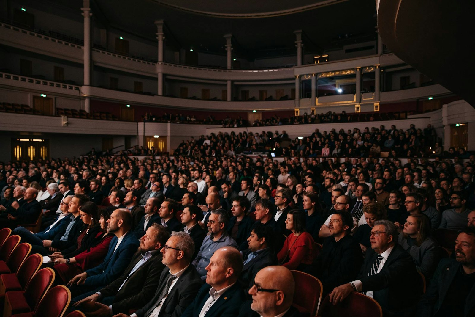 The eyes of the audience are glued to the stage