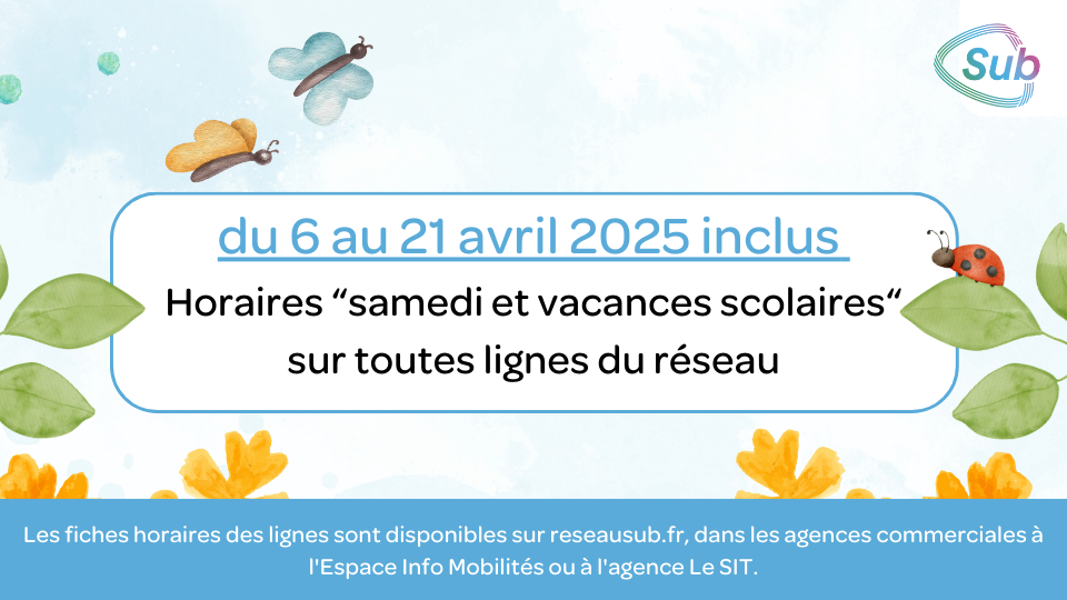 vacances scolaires SUB