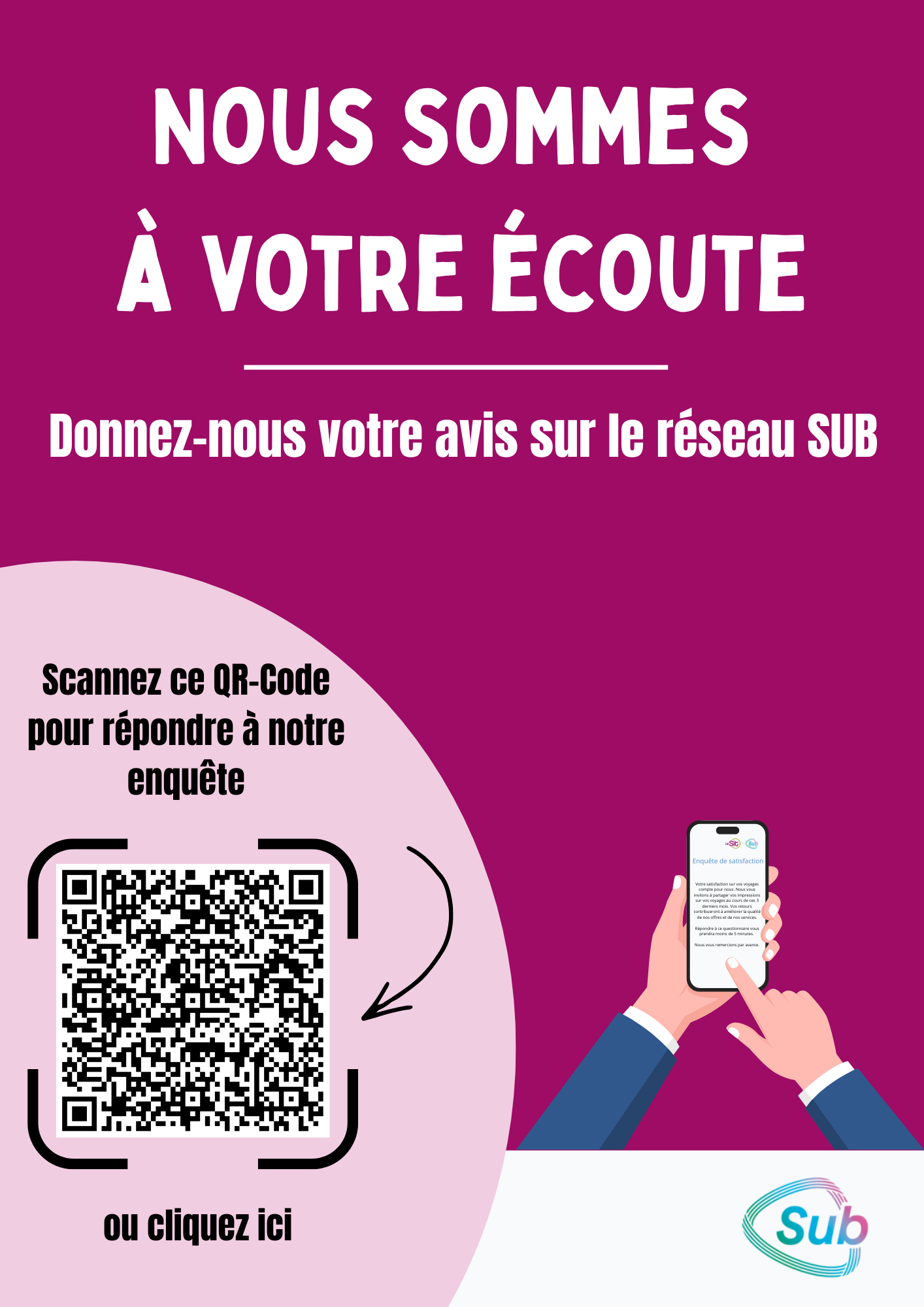 Nous sommes à votre écoute !