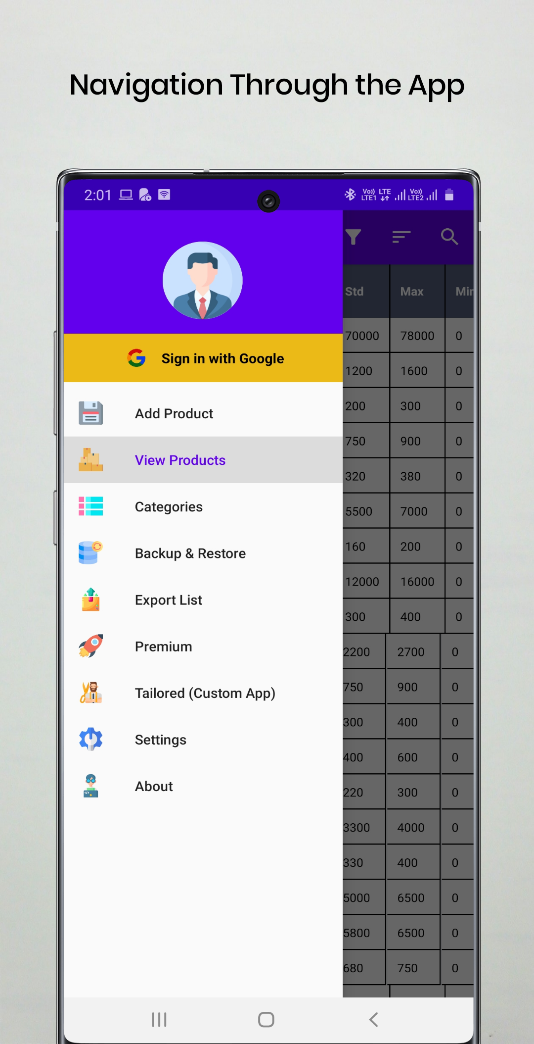 Price List Lite screenshot 1