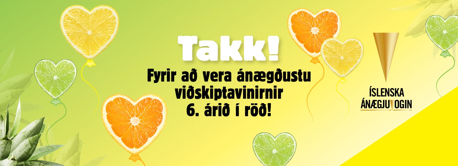 Takk - 6. árið í röð