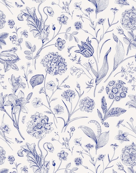 Detailed Floral Wallpaper