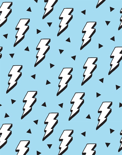Children’s Lightning Bolt Wallpaper | Bobbi Beck | Bobbi Beck