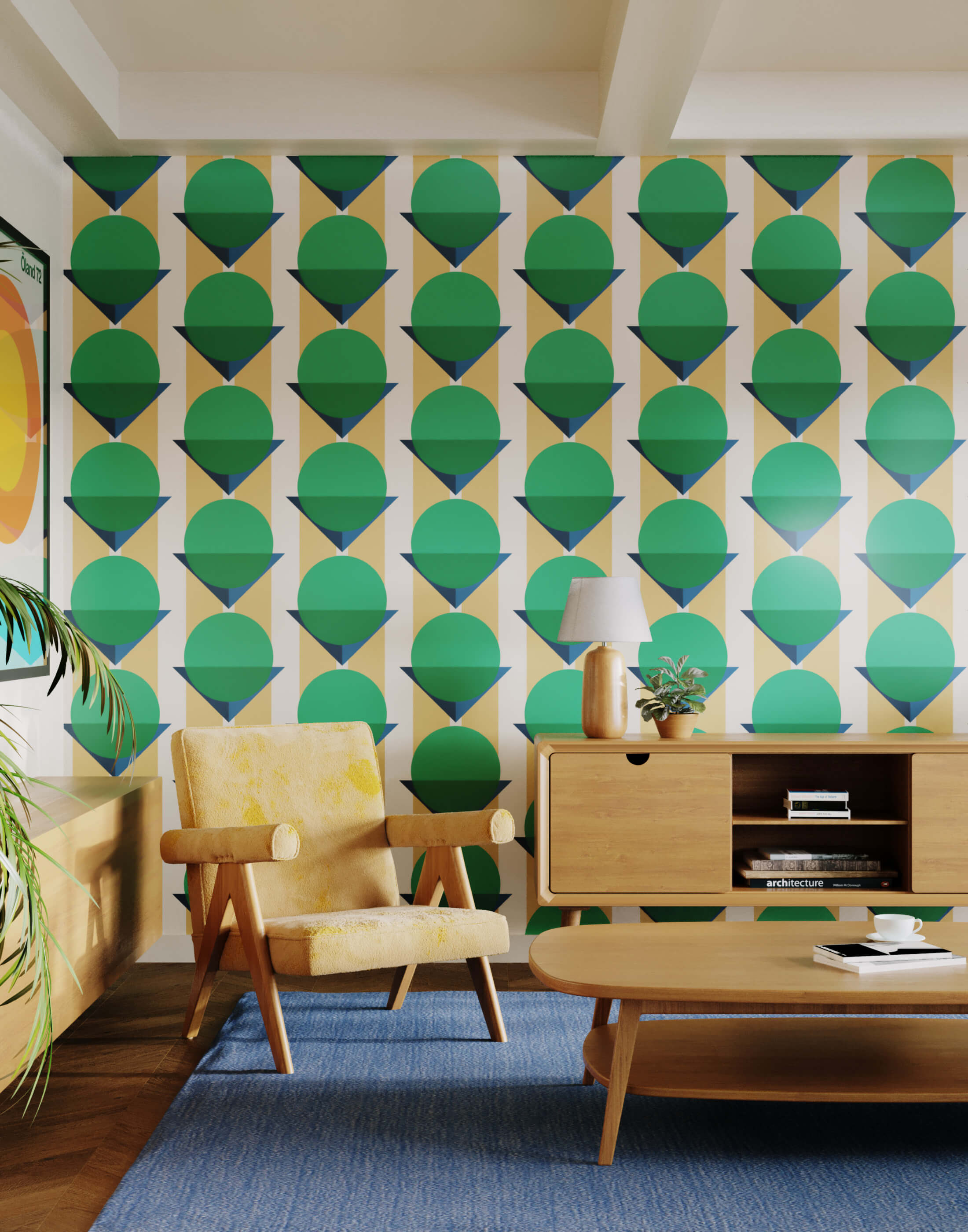 Geometric cheap shape wallpaper
