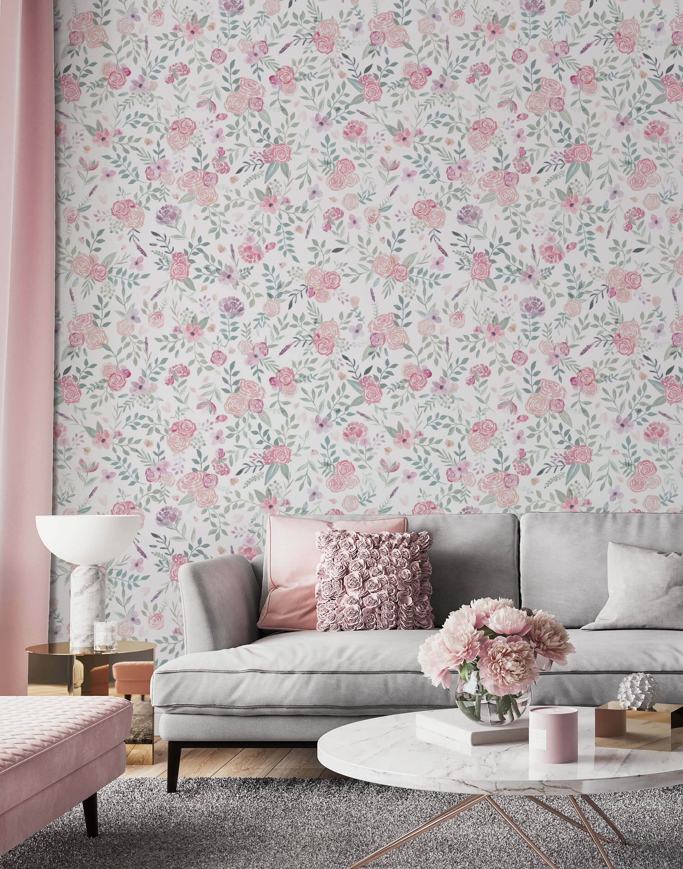 Chinoiserie Floral Wallpaper With Birds Vintage Peel Nd Stick - Etsy
