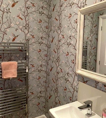 Papier Peint de salle de bain d'oiseau