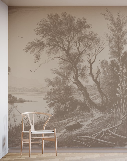 Chinese Zen Mood Wallpaper Chinoiserie Wall Decor Cloudy 