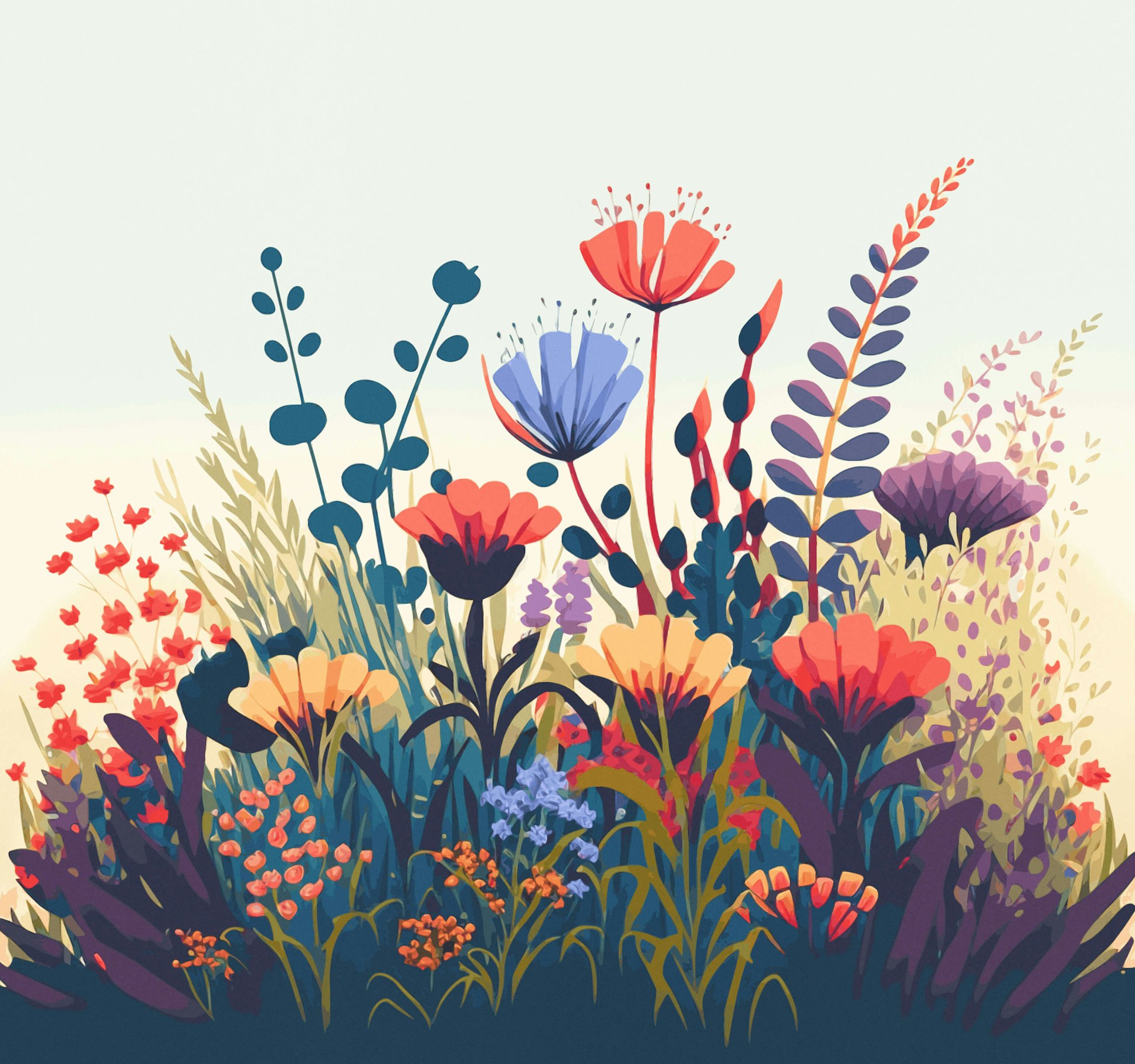 Wildflower Wallpaper Mural Bobbi Beck