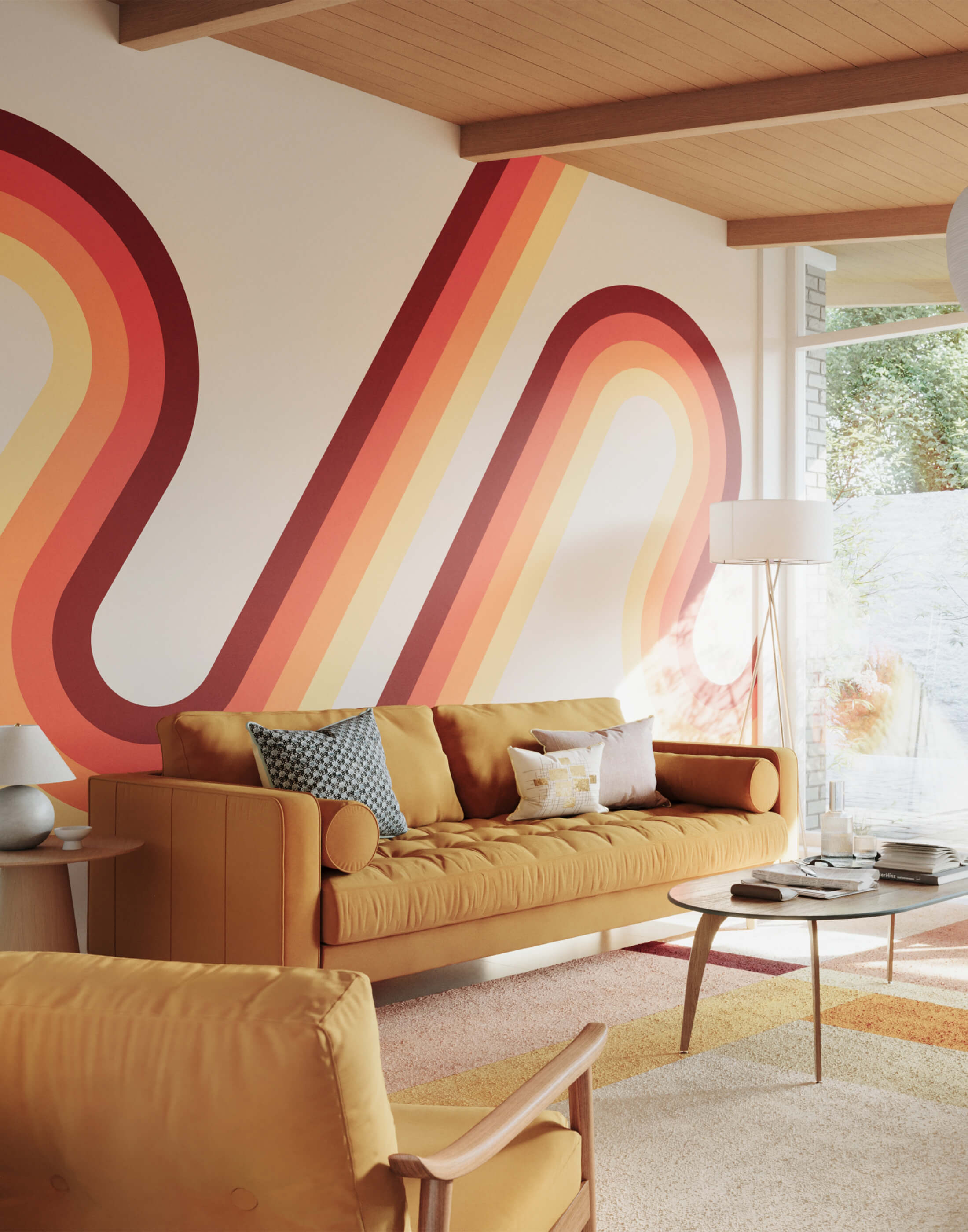 Larbey 70s Retro Wallpaper  Sunrise  PRE ORDER  70sHouseManchester