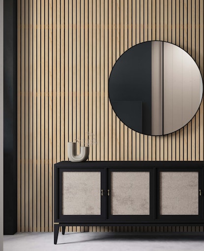 Wood slat wallpaper