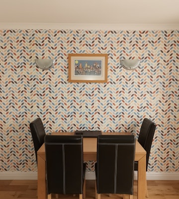 Brown Dining Room Wallpaper