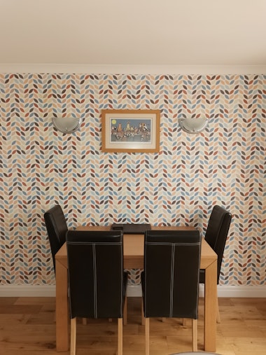 Brown Dining Room Wallpaper