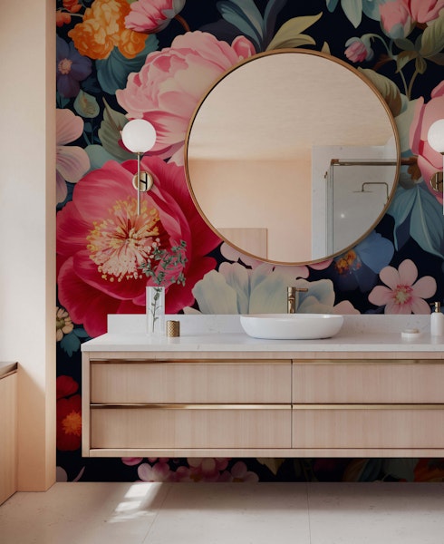 dark floral wallpaper