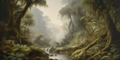 tropical jungle mural