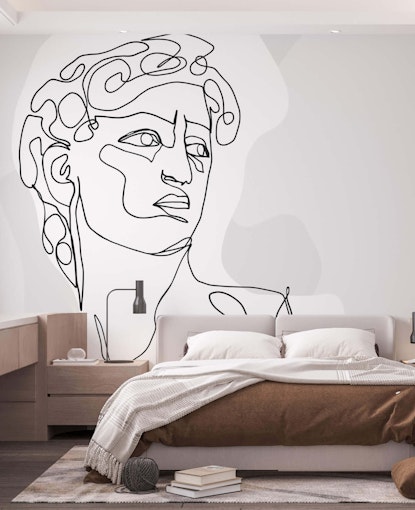 Face wallpaper mural