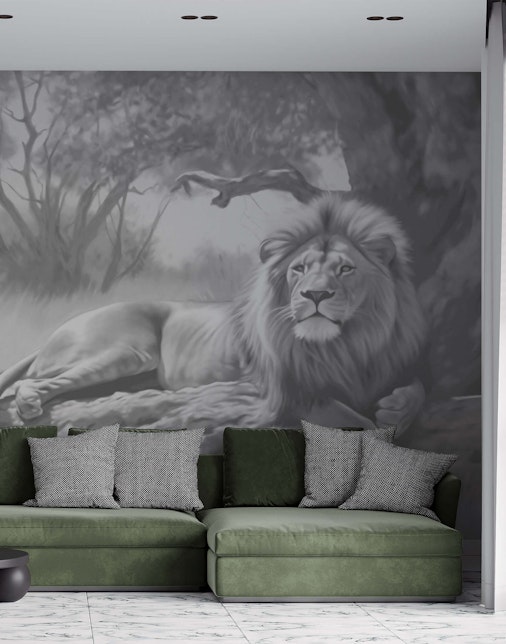 Lion mural